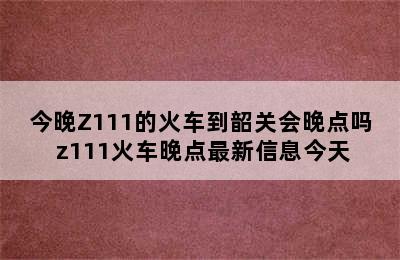 今晚Z111的火车到韶关会晚点吗 z111火车晚点最新信息今天